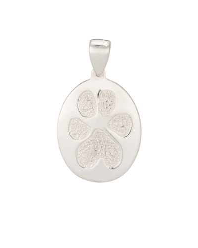 Pet Paw Print Sterling Keepsake Pendant